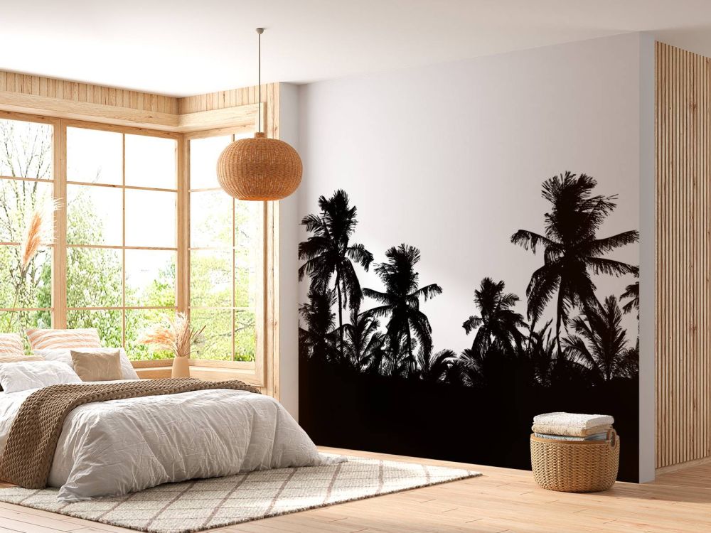 Silhouette palmbomen