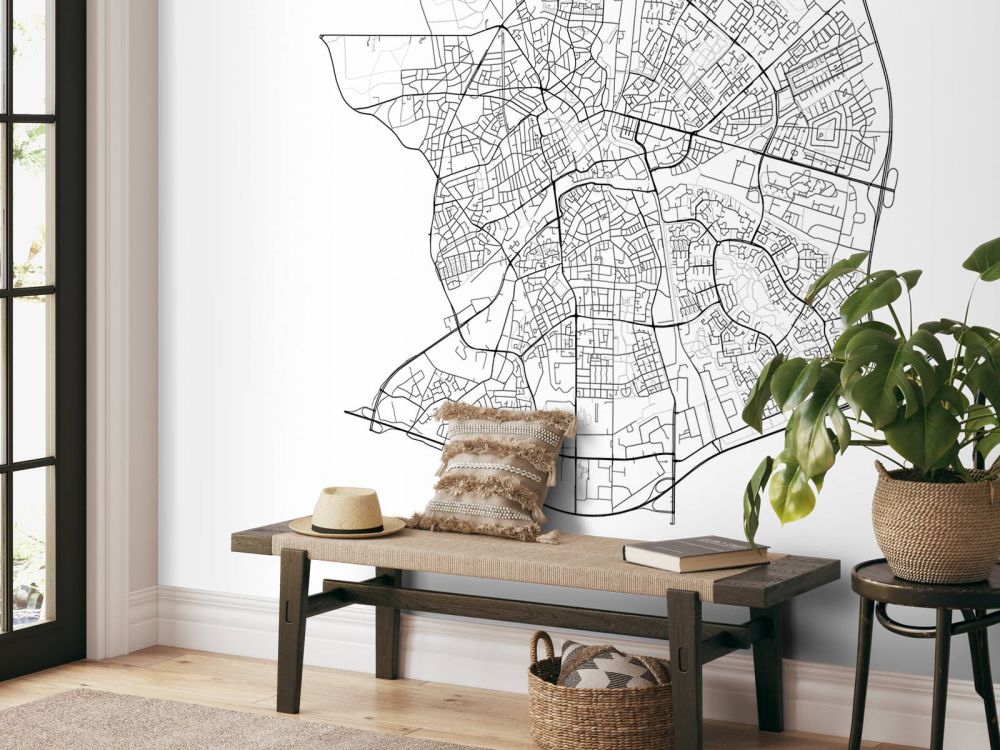 Plattegrond van Apeldoorn, wit